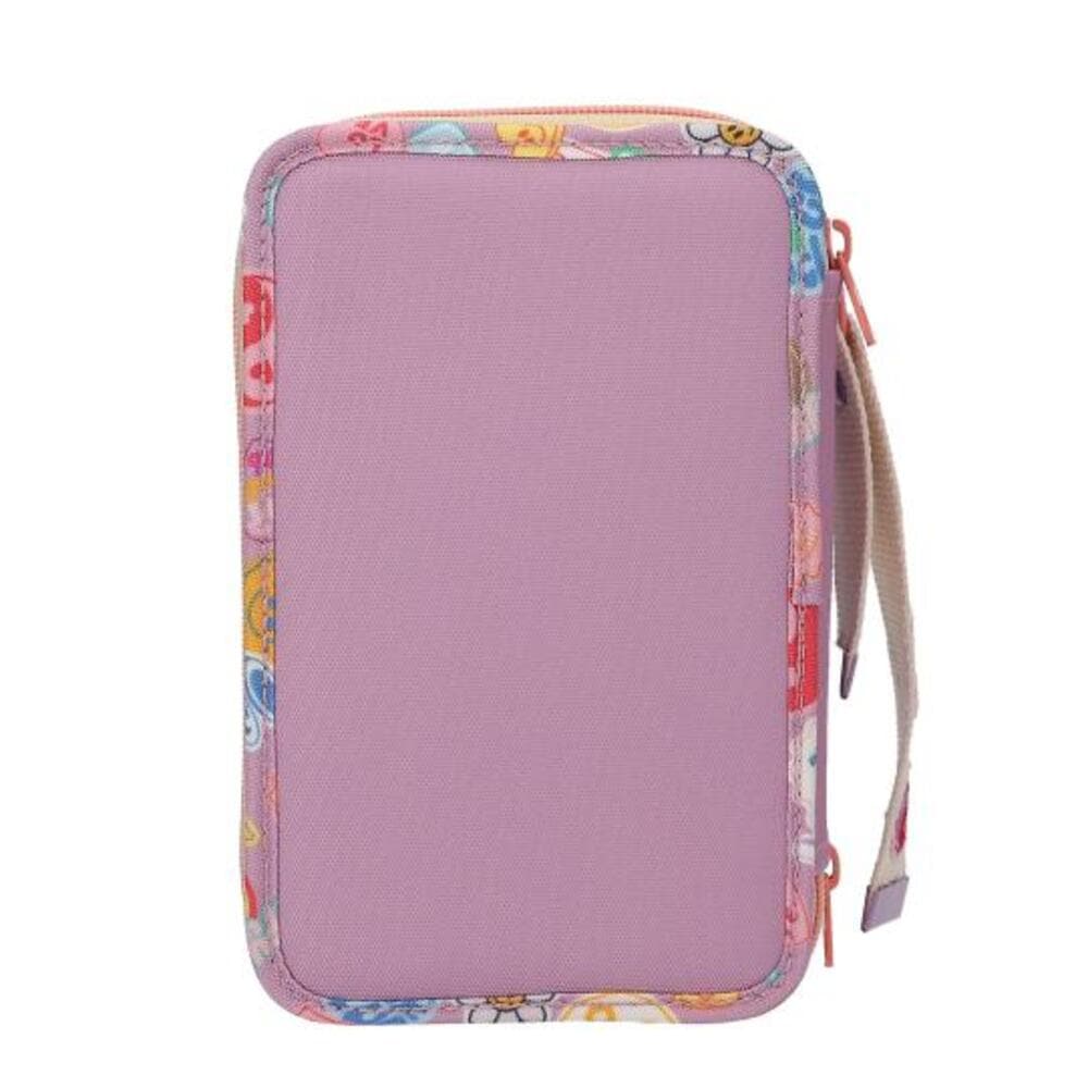 Depesche Buntstift »3-Fach Federtasche mit Anhänger GIRL POWER inkl. Stifte TOPModel 7,5 x 13 x 20 cm violett«