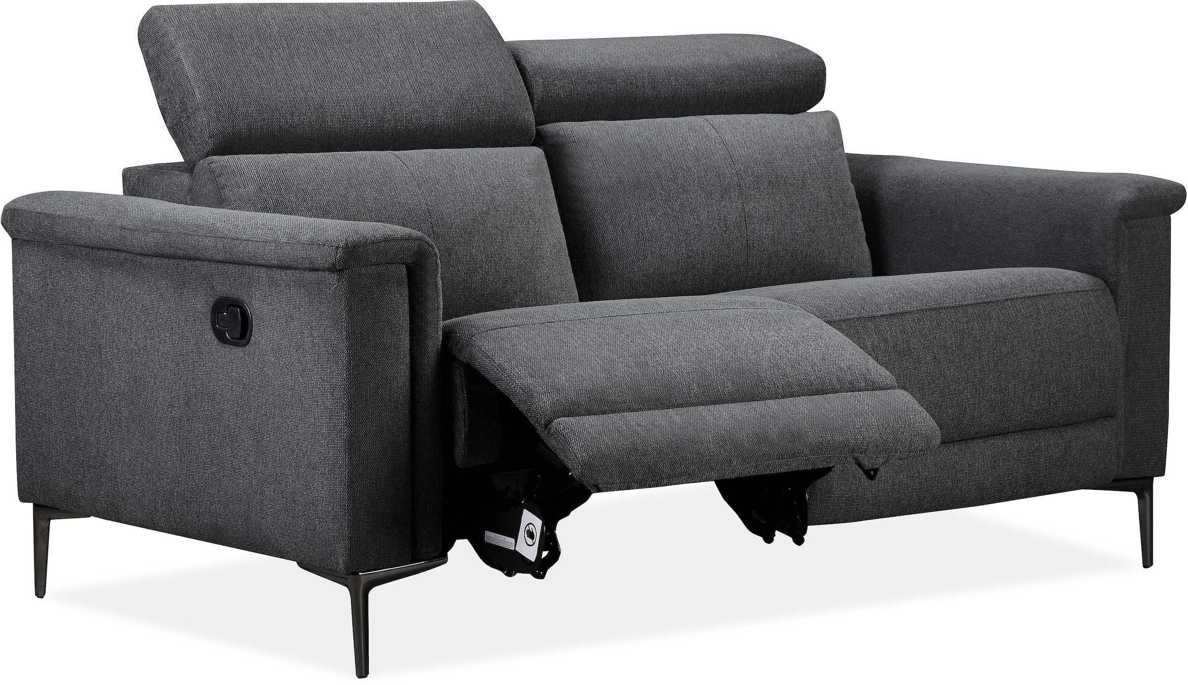 OTTO home 2-Sitzer »Lund, mit Relaxfunktion und Kopfteilverstellung« manuell od. elektrisch (m.USB-C), Echtleder, Kunstleder, Webstoff