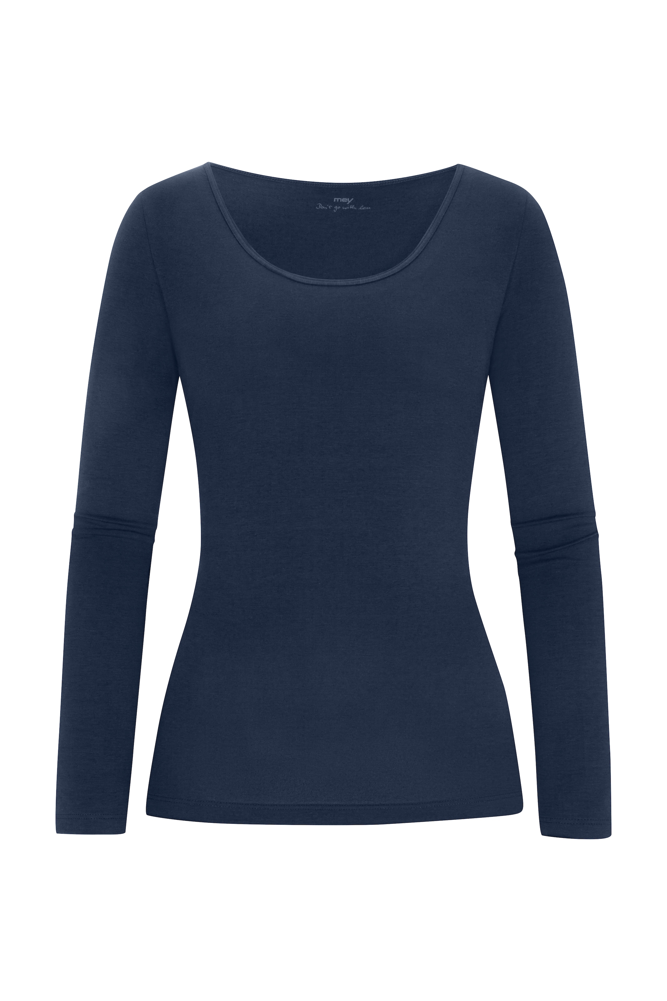 Mey Langarmshirt »COTTON PURE«, Tiefer Rundhalsausschnitt