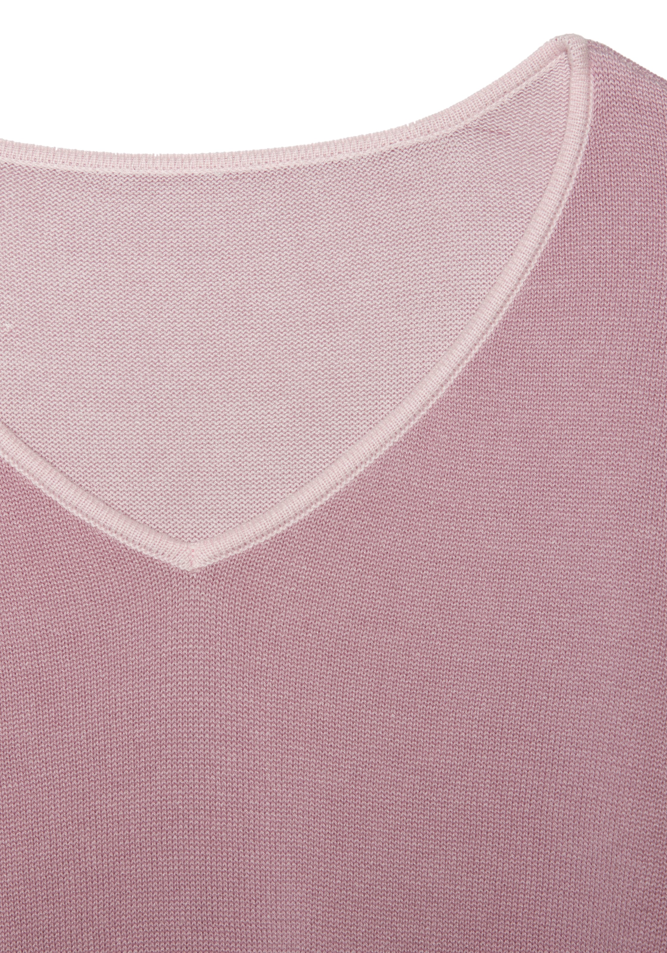 Vivance V-Ausschnitt-Pullover, mit Kontrastkanten, casual