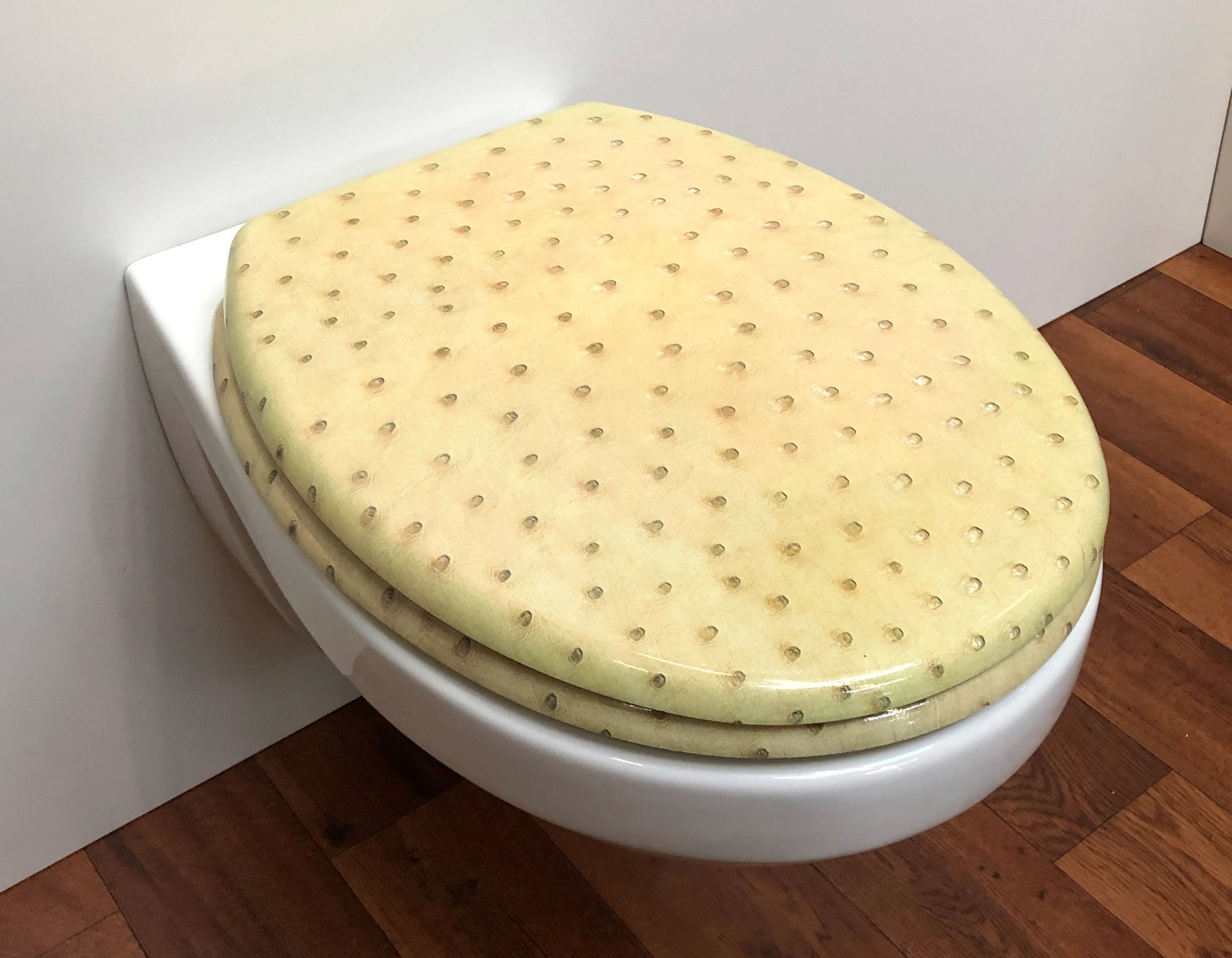 ADOB WC-Sitz »Leder« mit messingverchromten Scharnieren