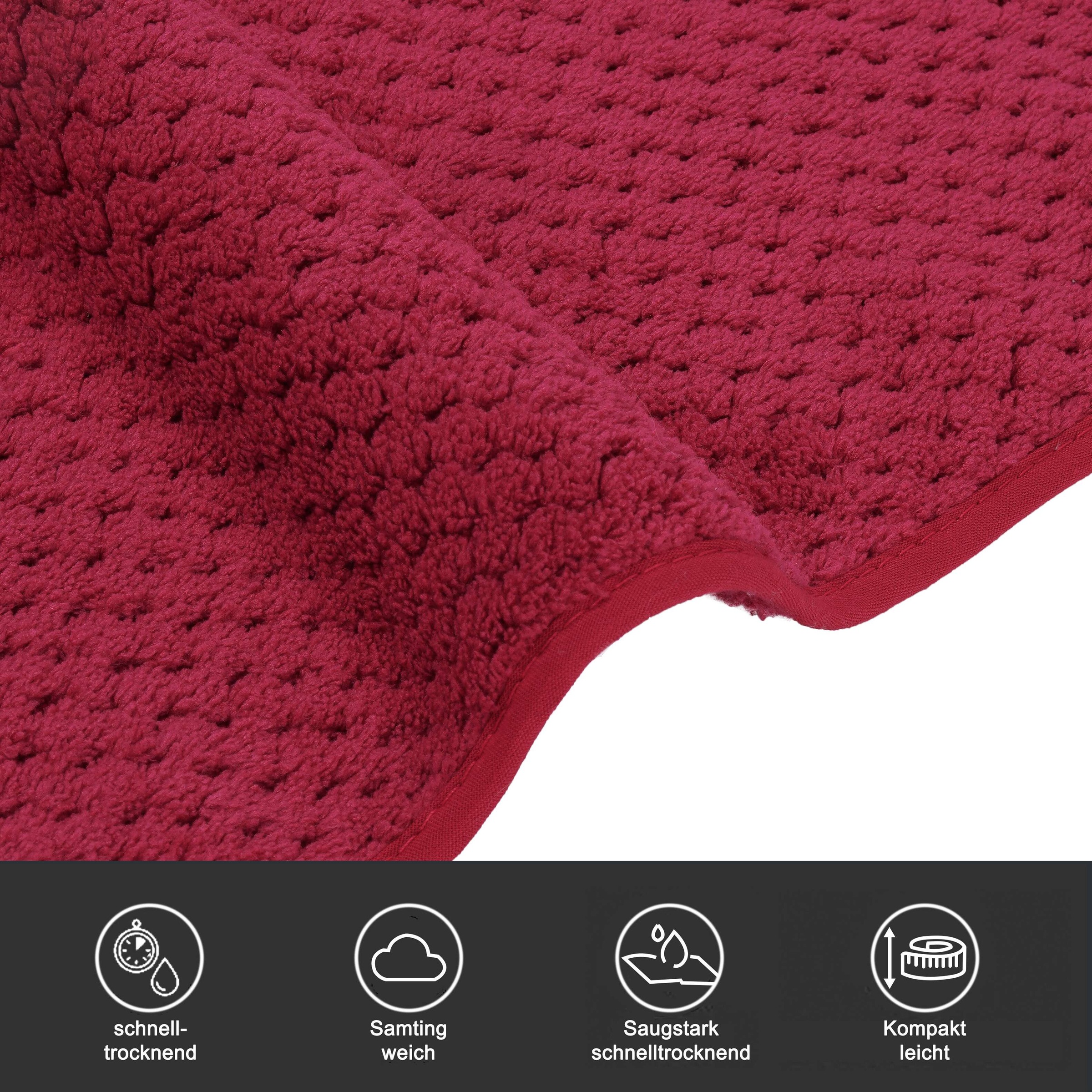 OTTO home Handtücher »Parris, diverse Größen, ideal als Sporthandtuch, Reisehandtuch« sehr leicht, kompakt, schnelltrocknend, Mikrofaser, mit Waffelmuster