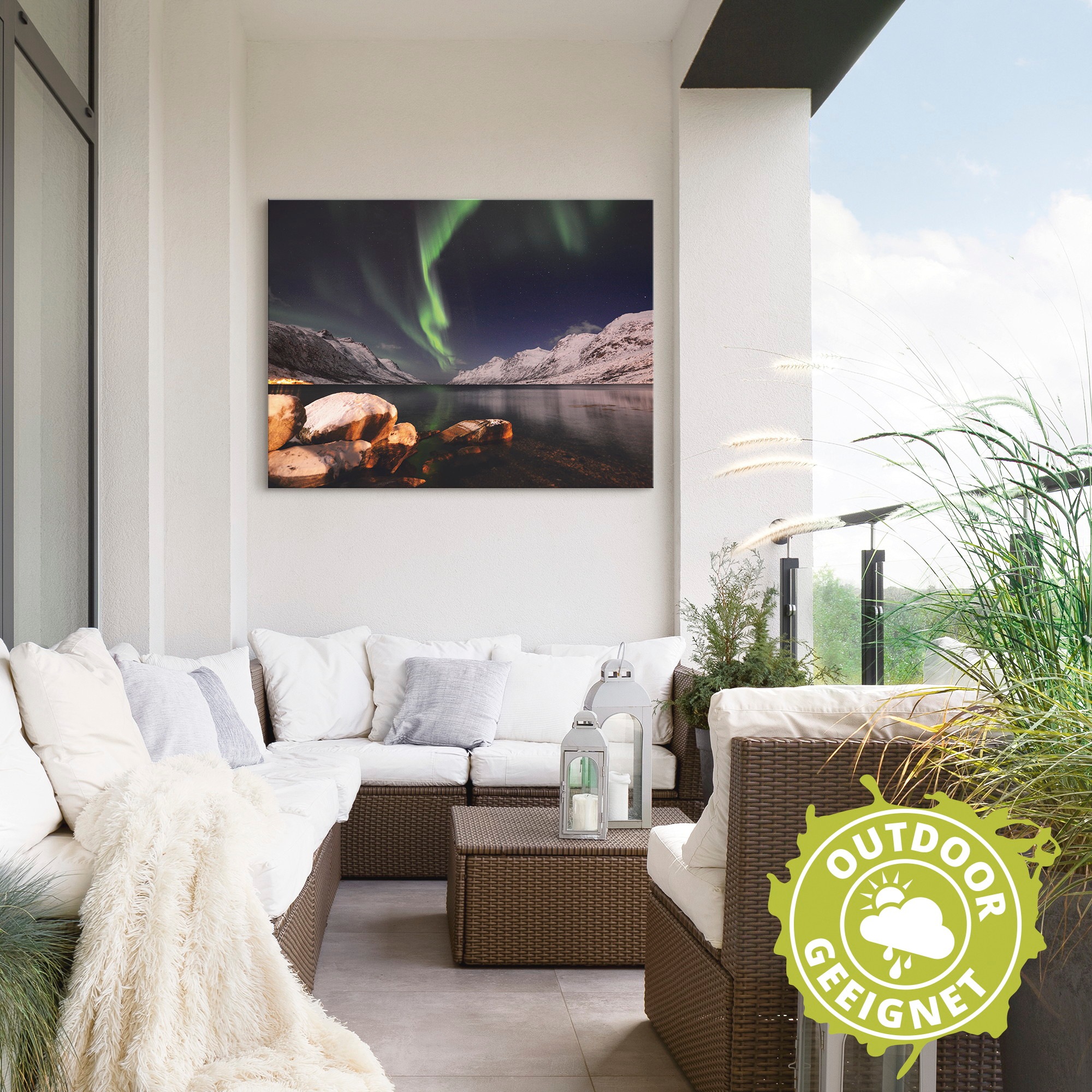 Artland Wandbild »Nordlicht Norwegen II«, Himmel, (1 St.), als Alubild, Outdoorbild, Poster in verschied. Größen
