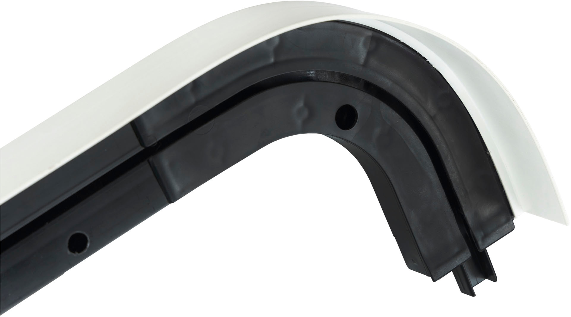 SN DECO GROUP Vorhangschiene »SH1« 1 läufig-läufig Fixmaß Set 1-läufig,inkl. Rundbögen, Blende 5 cm, vorgebohrt, Innenlauf