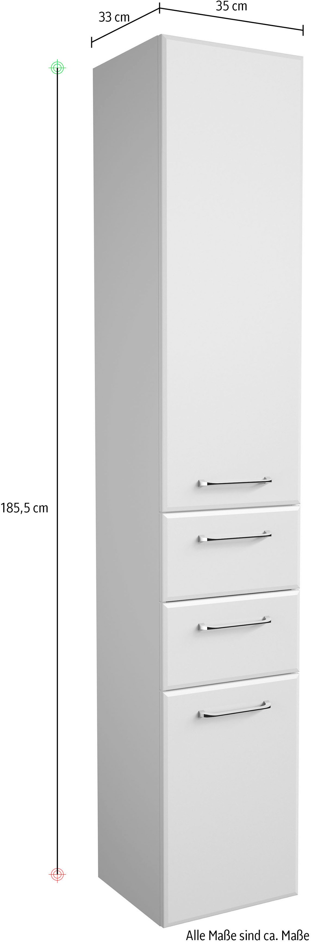 Saphir Badmöbel-Set »Quickset 341 6-teilig, Waschbeckenunterschrank und LED-Spiegelschrank« Set, 6 Stk. tlg.