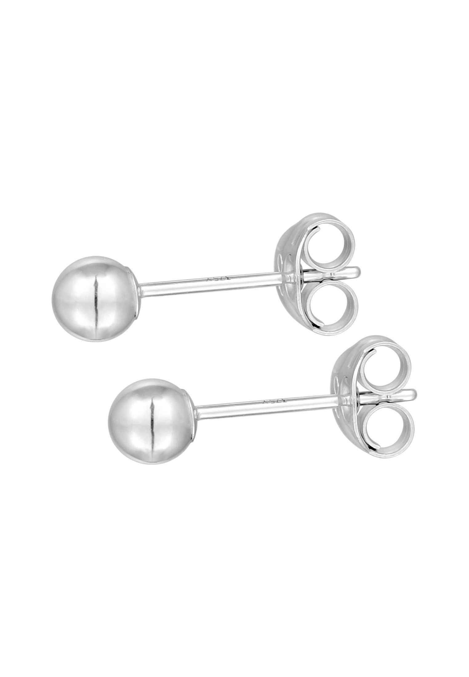 Elli Premium Paar Ohrstecker »Ohrringe Ohrstecker Kugel Ball 4 mm 375 Weißgold«