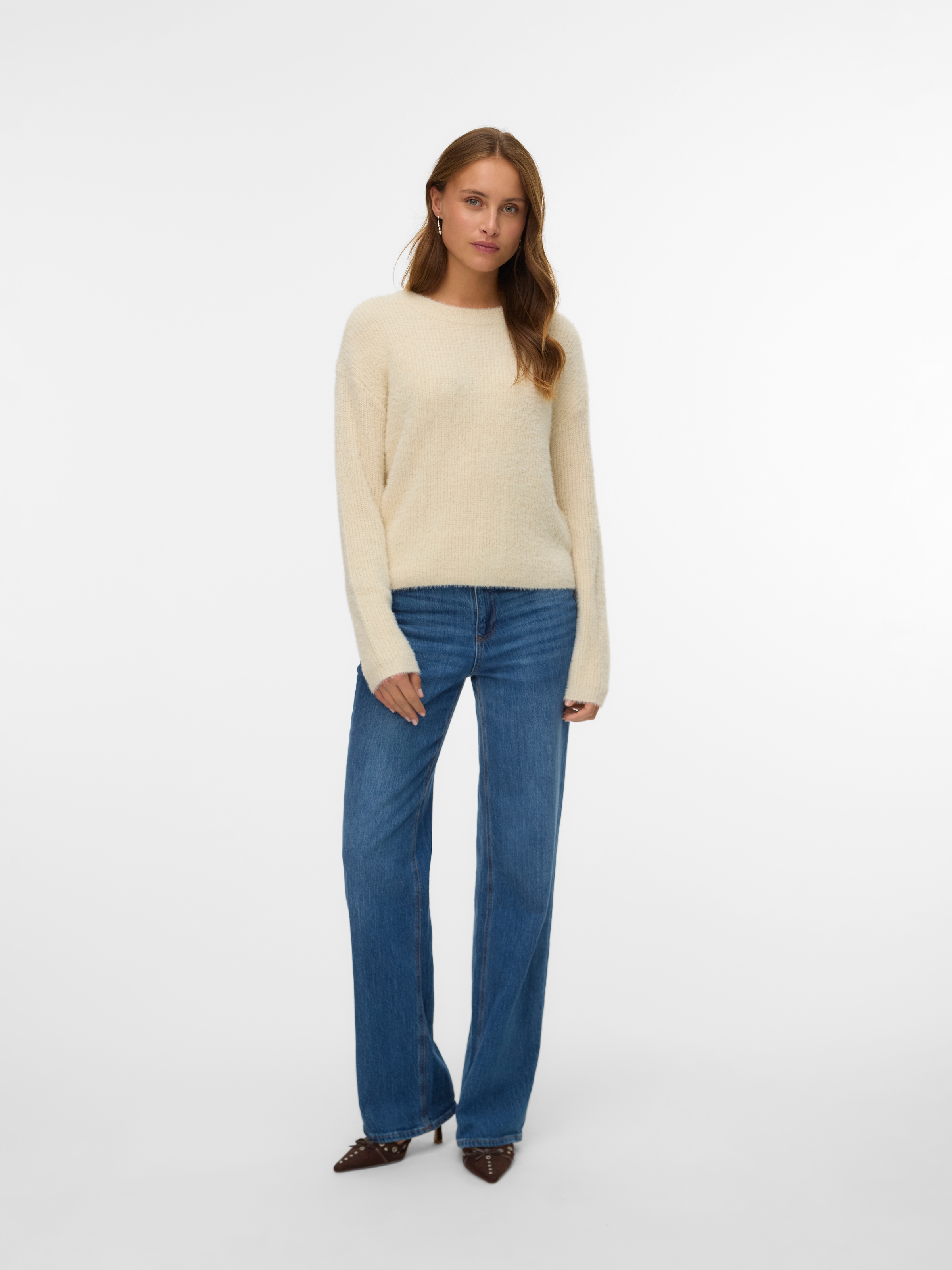 Vero Moda Strickpullover »VMPUFF LS O-NECK PULLOVER BOO«