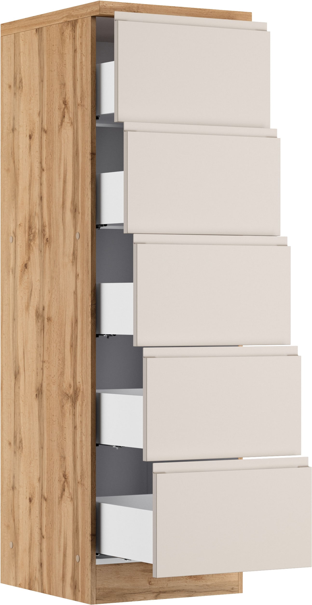 KOCHSTATION Vorratsschrank »KS-Virginia,neu in verbesserter Ausführung« Stauraum, Softclose, mit CPL-Arbeitsplatte,  Breite 60 cm, 5 Auszüge, Soft-Close-Funktion