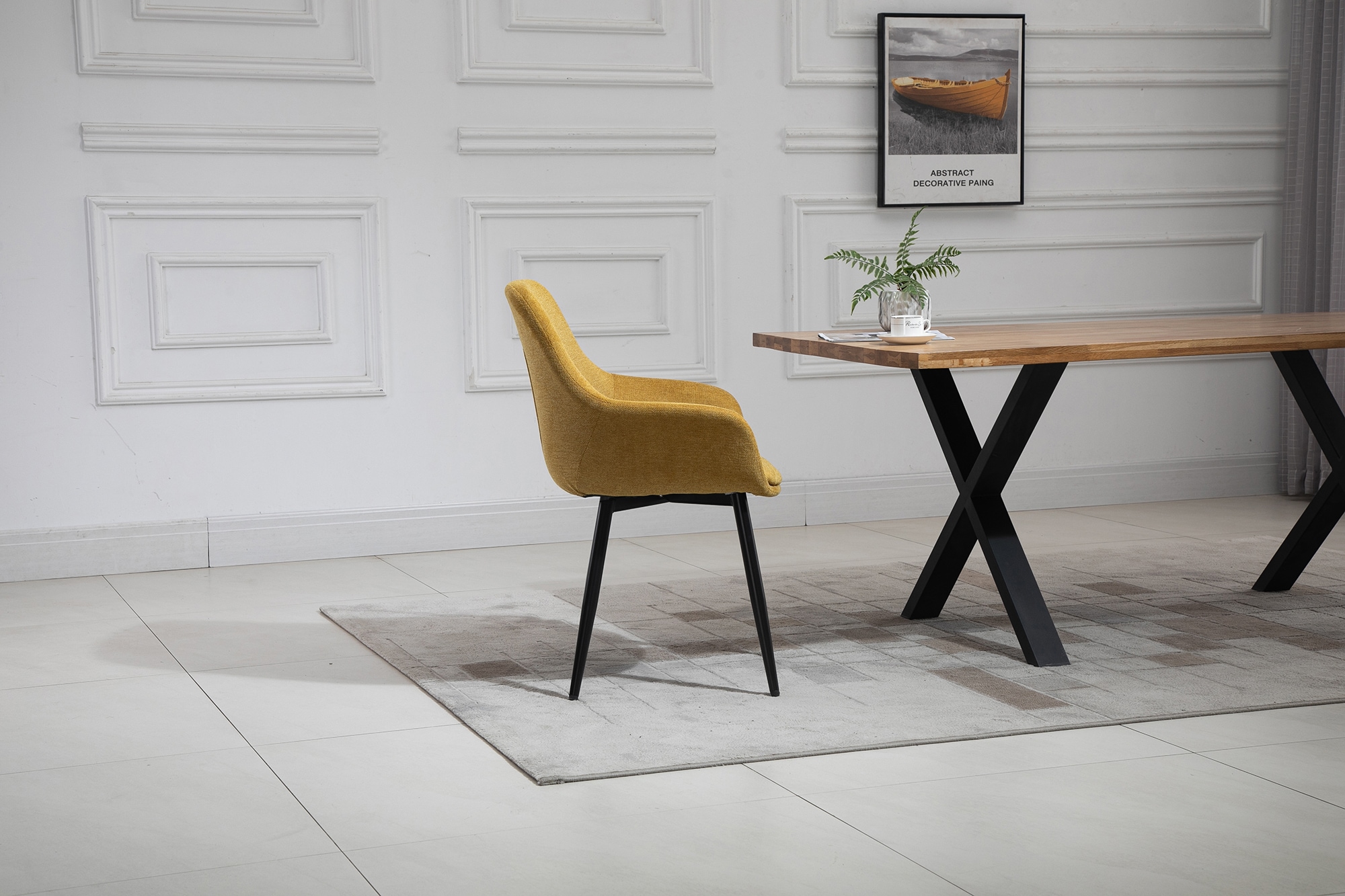 SalesFever Essgruppe »Stilvolle Essgruppe für Ihr Zuhause«, (Set, 5 tlg.), 5-teiliges Set, Tischplatte mit seidenmattem OSMO Hartwachs-Öl behande
