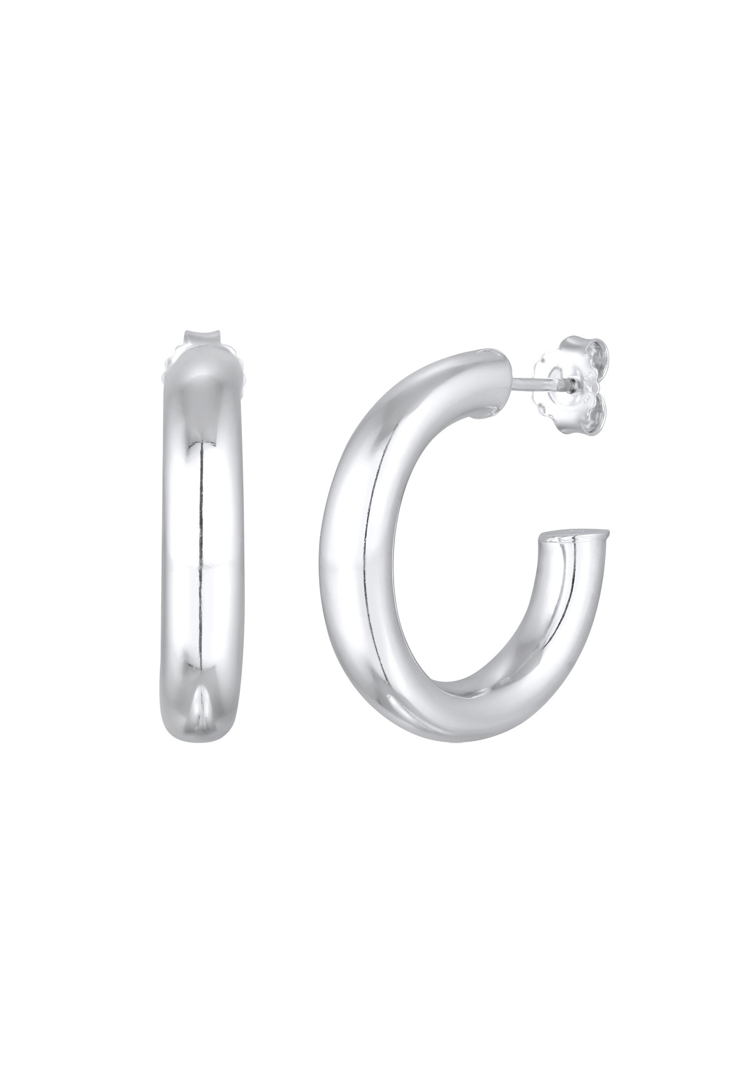 Elli Premium Paar Ohrstecker »Ohrringe Creolen Halbcreolen Ohrstecker 925 Silber«