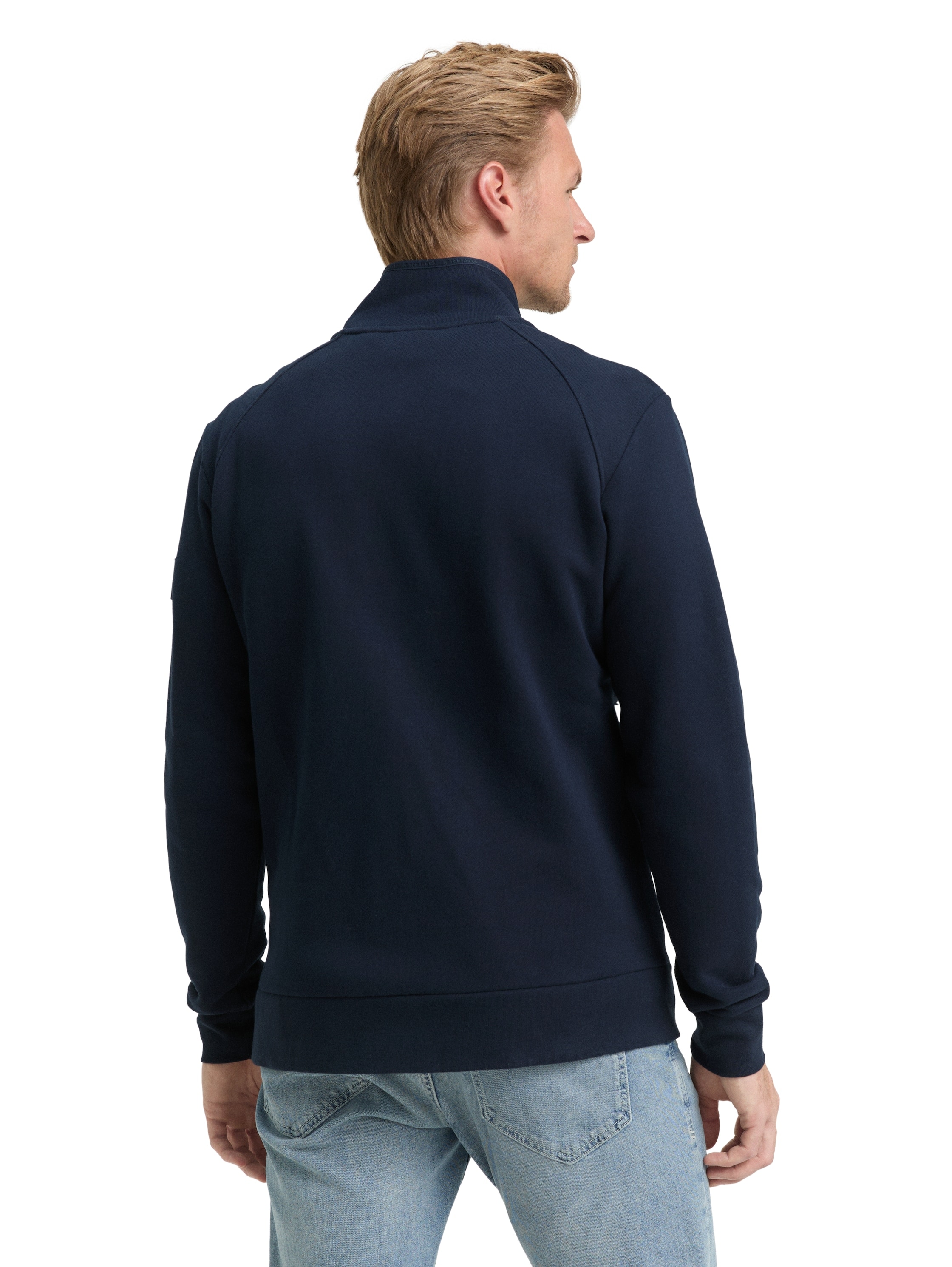 TOM TAILOR Sweatjacke, mit Logo Stickerei