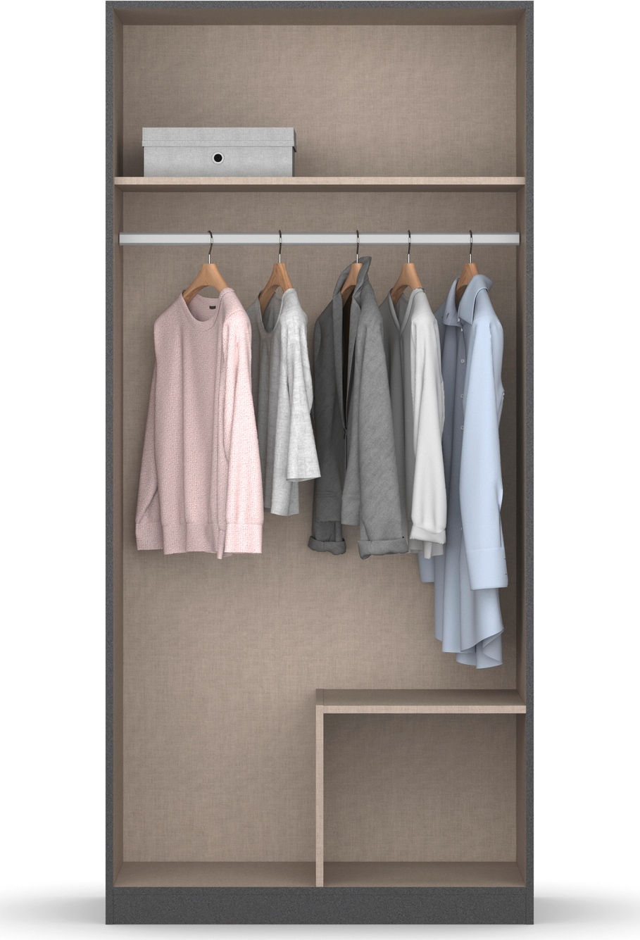 rauch Drehtürenschrank »StyleUp«, Typ Monochrome mit eleganten, langen Griffstangen in Schrankfarbe