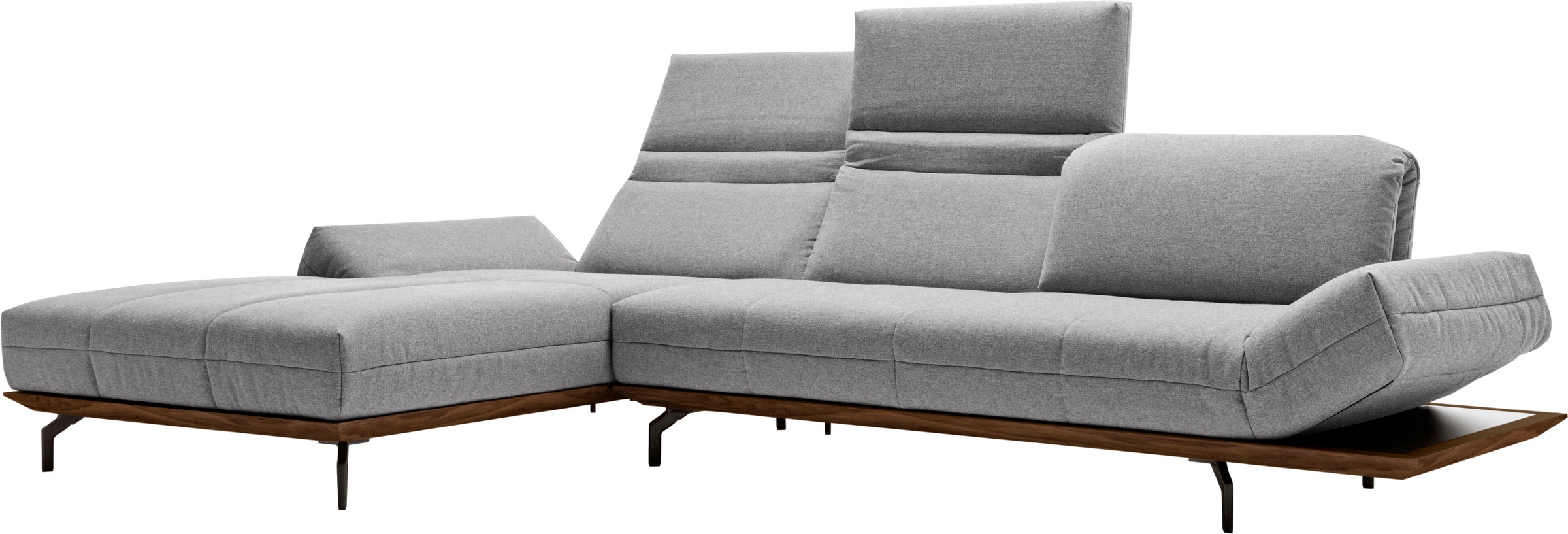 Creation BY ROLF BENZ Ecksofa »CR.420, Designecksofa, L-Form«, in 2 Qualitäten, Holzrahmen in Eiche Natur oder Nußbaum, Breite 313 cm