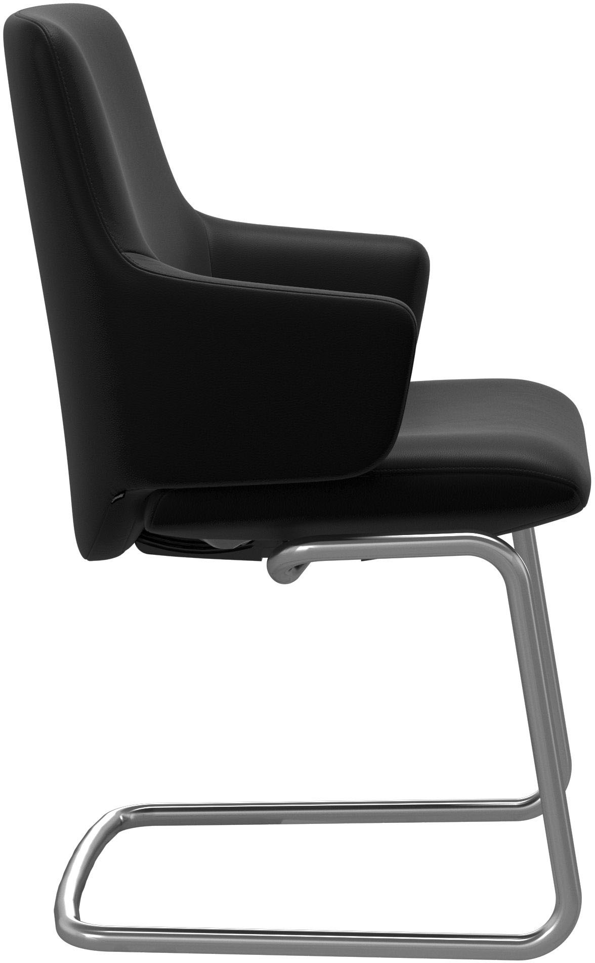 Stressless® Polsterstuhl »Laurel«, Leder BATICK, Low Back mit Armlehne, Größe L, mit Beinen aus Stahl in Chrom glänzend