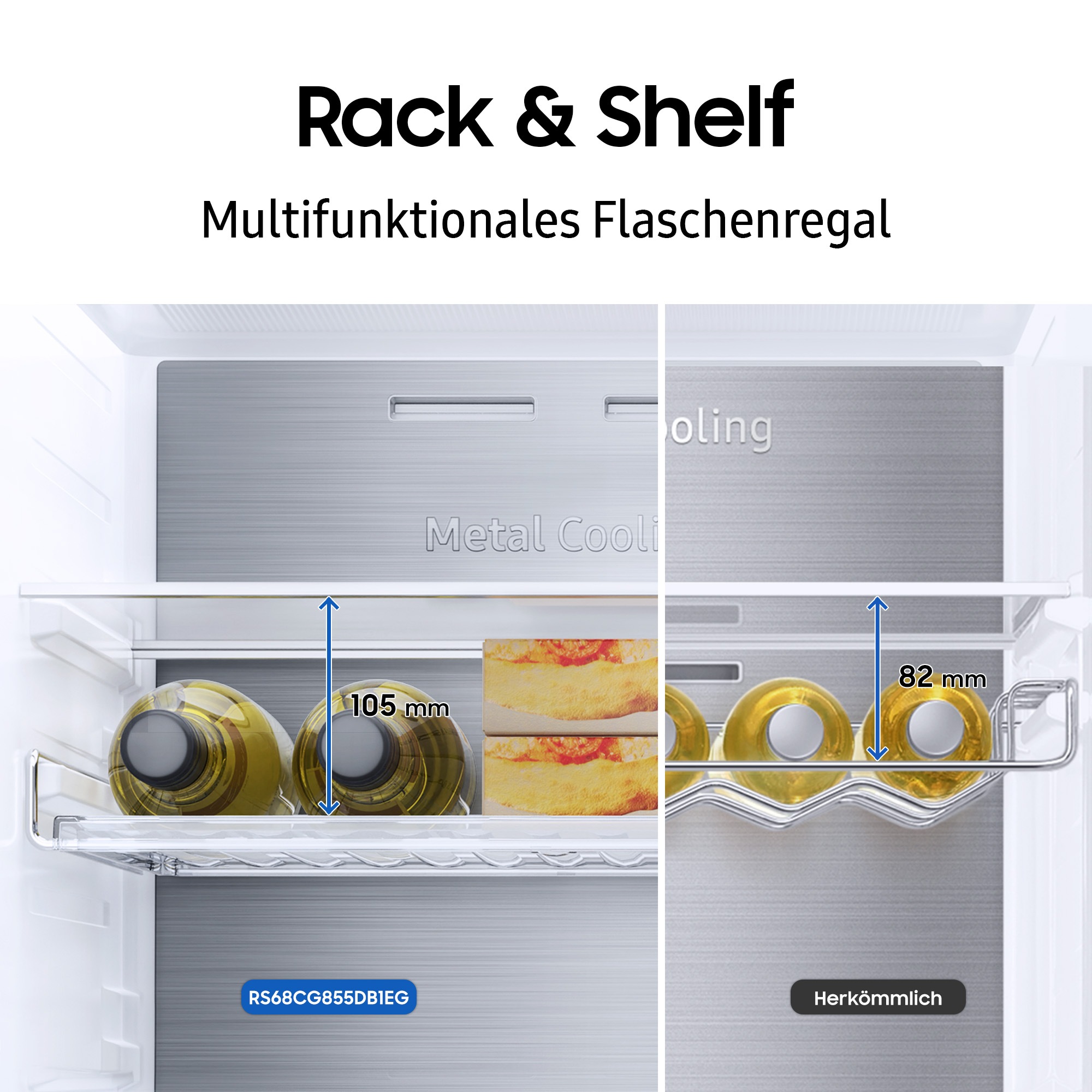 Samsung Einbaukühlgefrierkombination BRB8OF »BRB80F30ADFO«, All‑Around Cooling ‑ Gleichmäßige Kühlung