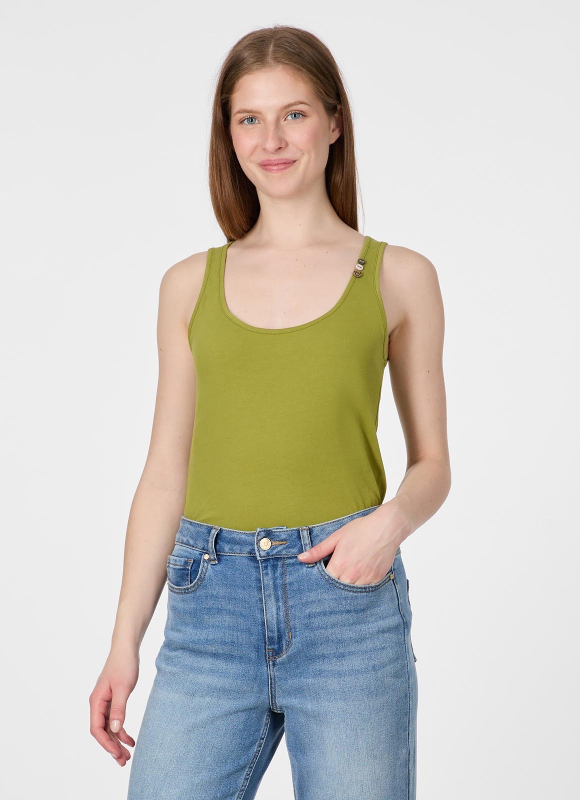 Ragwear Tanktop »FLLOUKIA GOTS« Bestseller aus Single Jersey mit softem Finish und Knöpfen