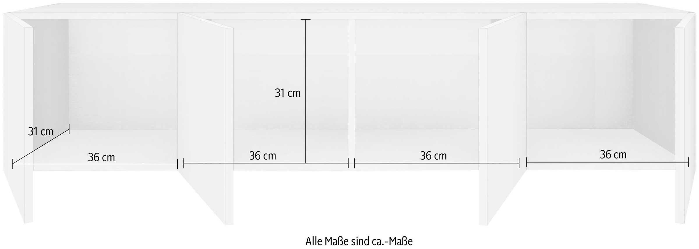 borchardt Möbel Lowboard »Vaasa«, Breite 152 cm, nur hängend