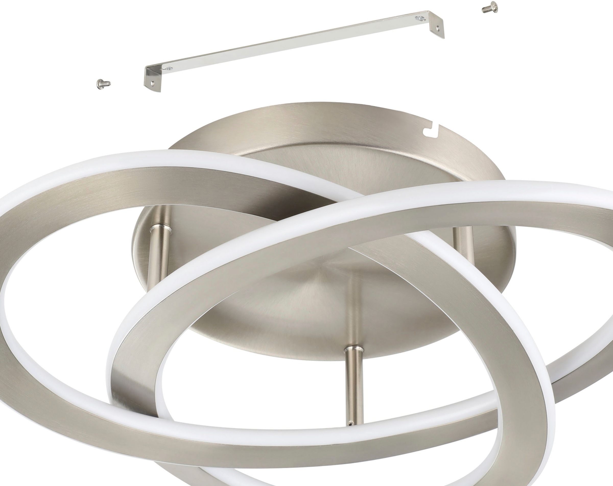 EGLO Deckenleuchte »ROLIMARE« LED-Modul 1 Stk. Neutralweiß Deckenleuchte in nickel aus Alu - 35W - Neutralweiß