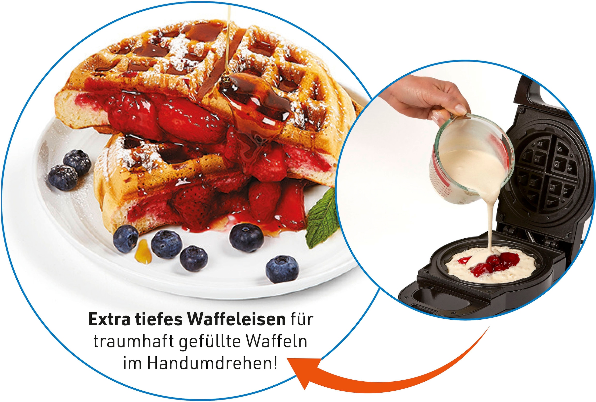 MediaShop Waffeleisen »M35524 PowerXL Waffle Star«, 1090 W, mit Backampel, 18 cm