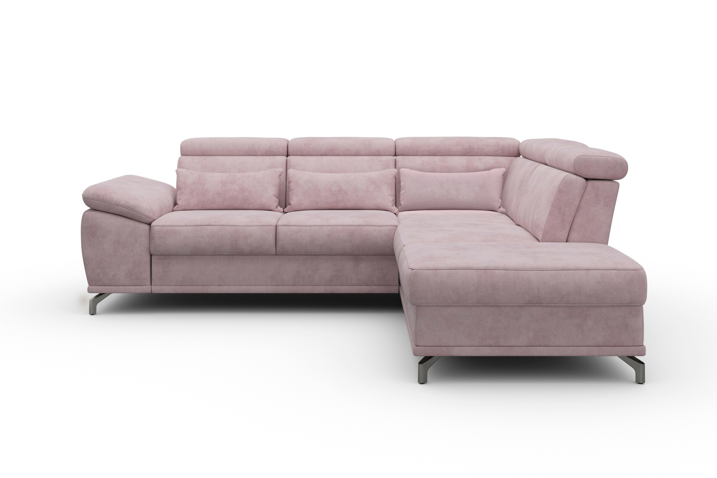sit&more Ecksofa »Cabrio L-Form, mit Sitztiefenverstellung, Arm- und Kopfteilverstellung«, 3 Nierenkissen, Federkern, optional Bettfunktion und Stauraum