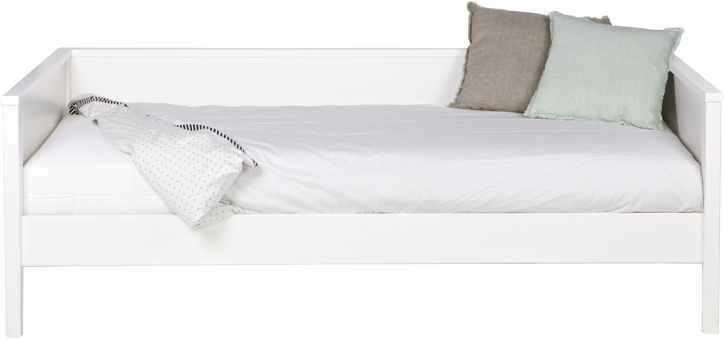 WOOOD Bettgestell »Nikki FSC®-Kiefernholz gebürstet, H 73 x B 208 x D 100 cm« Matratzenmaß 90x200 cm, Schublade optional, mit akzentuierter Maserung