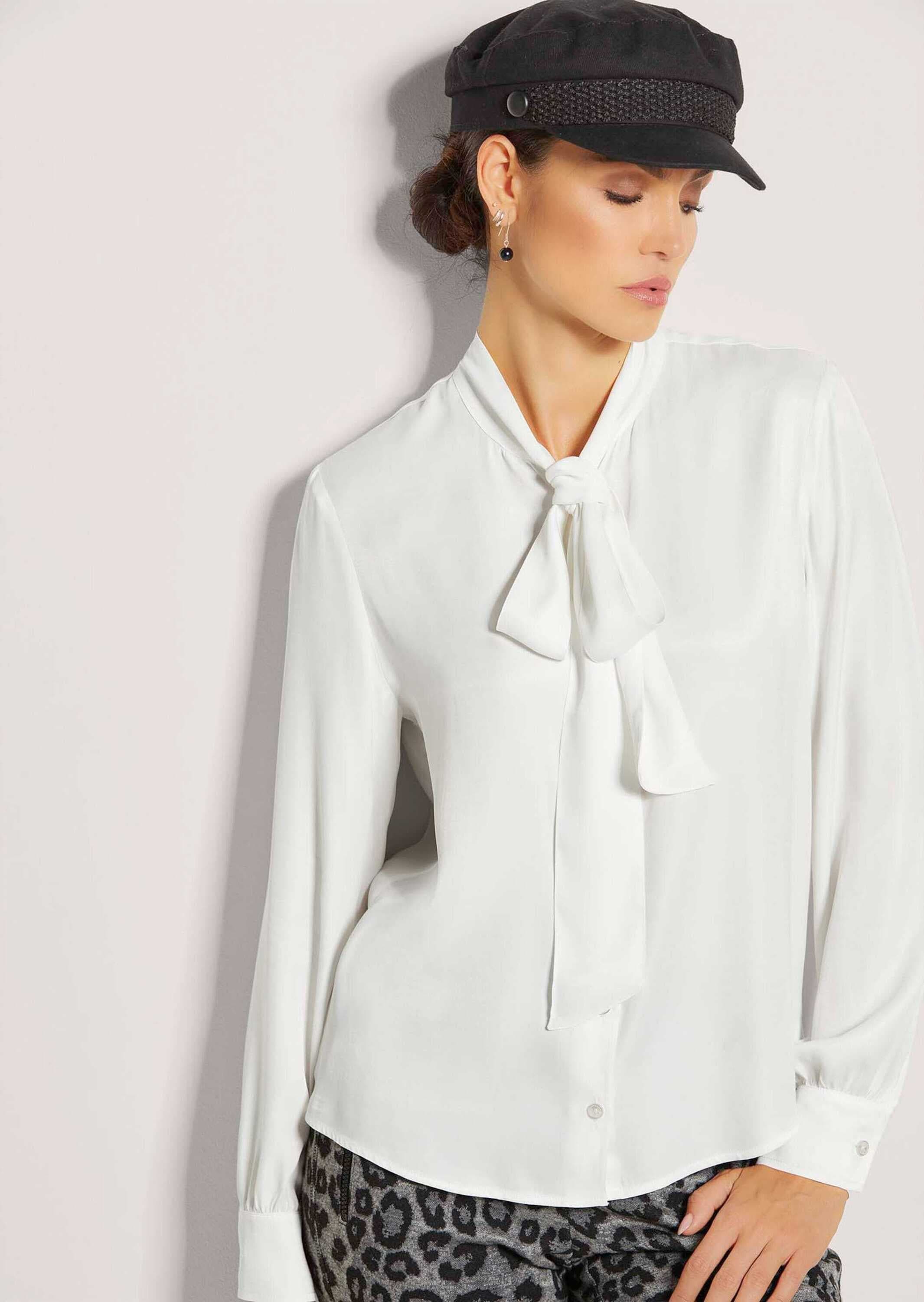 MADELEINE Langarmbluse »Bluse Satinbluse mit Schluppe«