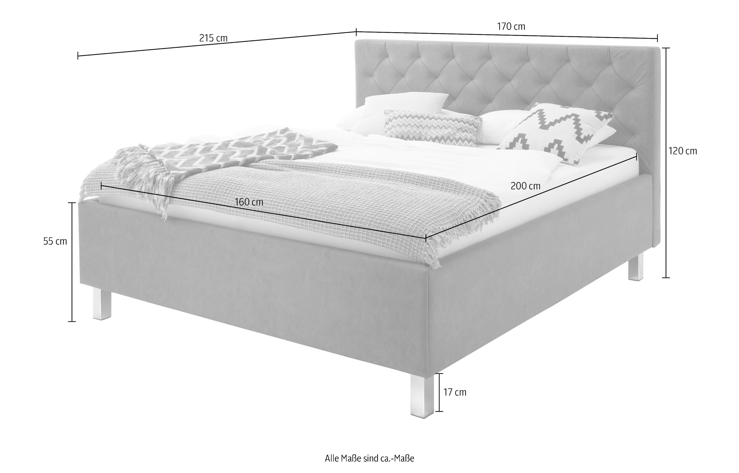 meise.möbel Polsterbett »San Remo« mit Bettkasten