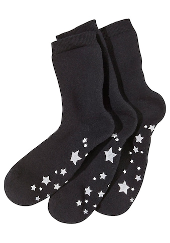ABS-Socken, (Set, 3 Paar), mit Antirutschsohle im Sterndesign