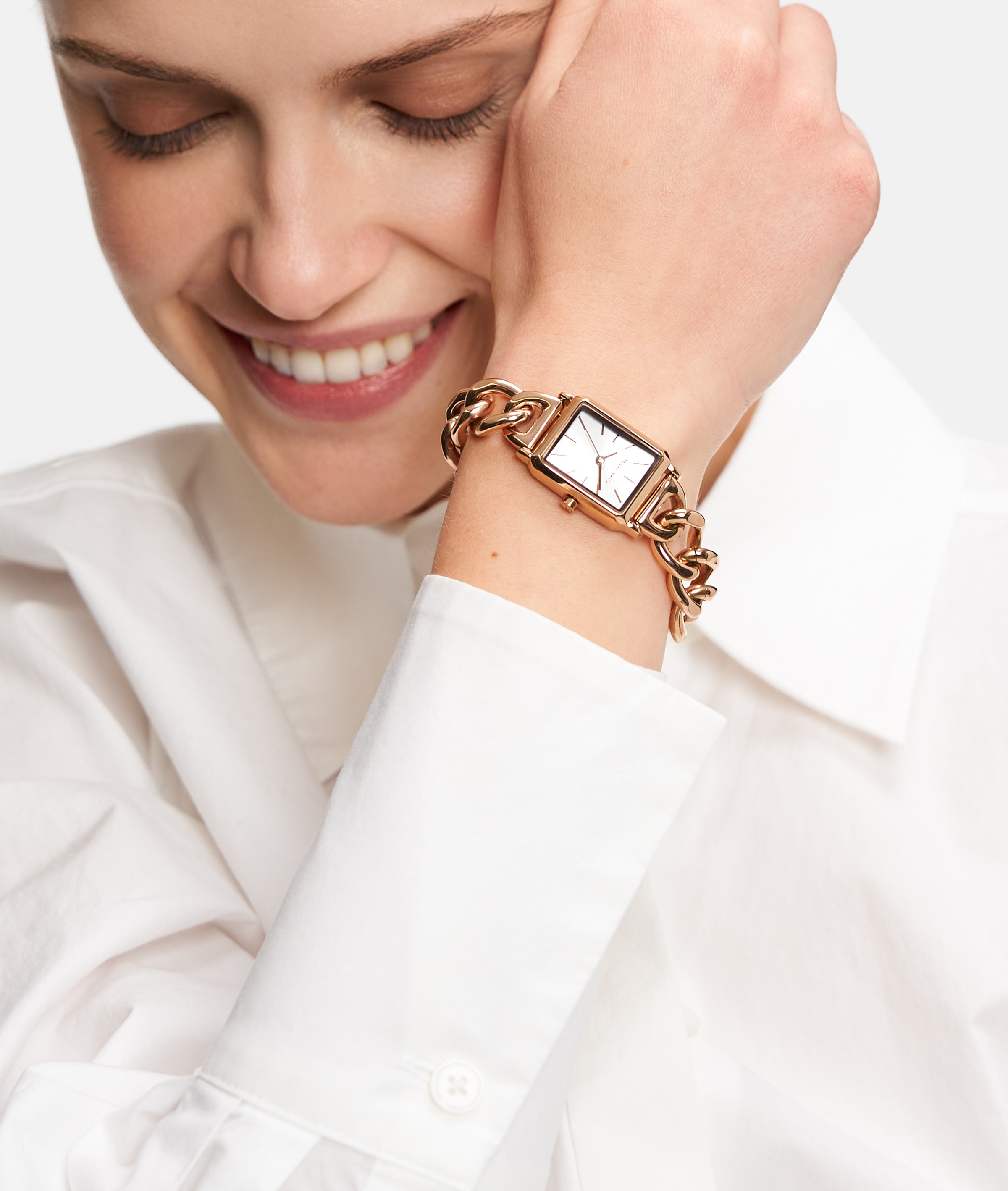 Tamaris Quarzuhr »Chain Watch« Armbanduhr, Damenuhr, Edelstahlarmband, analog