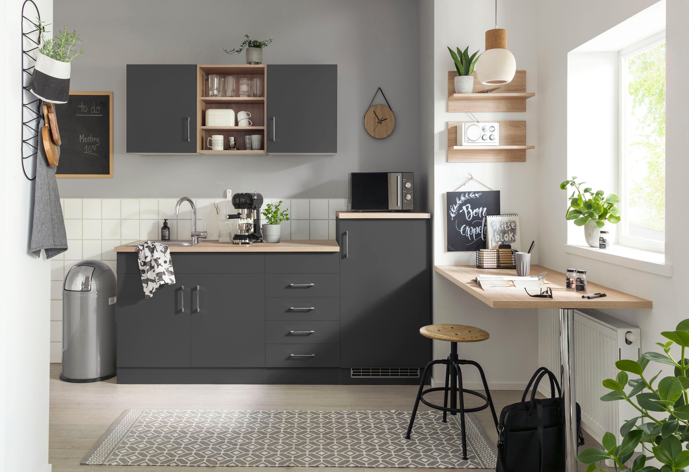 KOCHSTATION Küche »KS-Mali« Breite 210 cm, mit E-Geräten