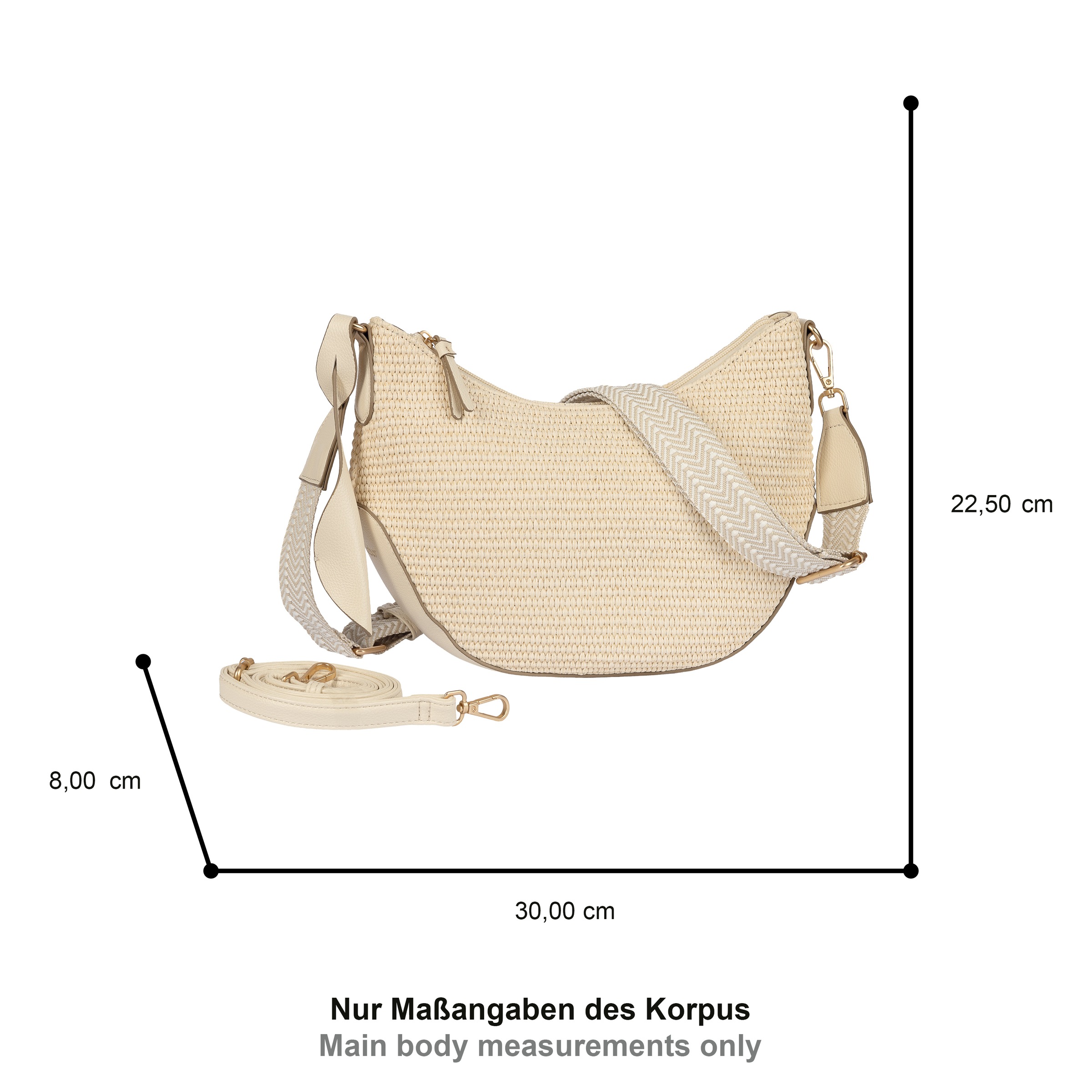 Gabor Umhängetasche »Ophelio« , Damen Handtasche, Schultertasch mit 2 Umhängeriemen