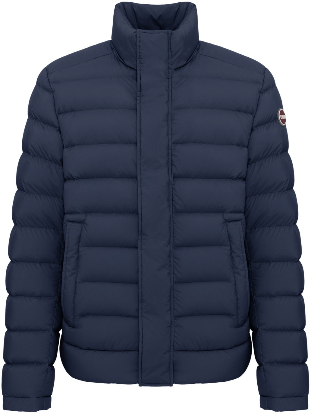 Colmar Daunenjacke ohne Kapuze mit verdeckter Knopfleiste, Regular Fit, Stehkragen