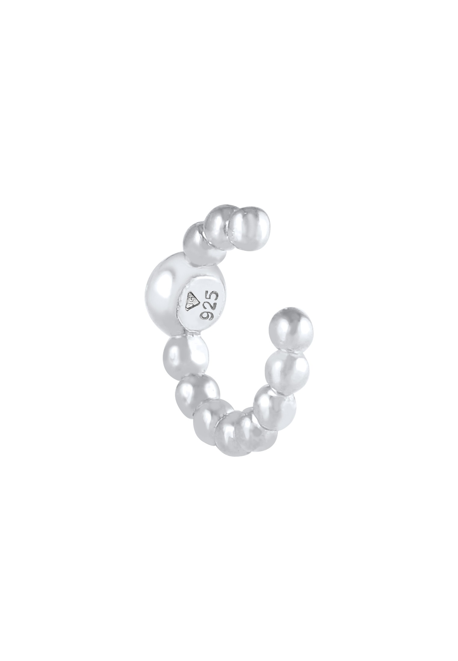 Elli Ohrklemme »Ohrringe Single Earcuff Edelstein Kugel-Design 925 Silber«