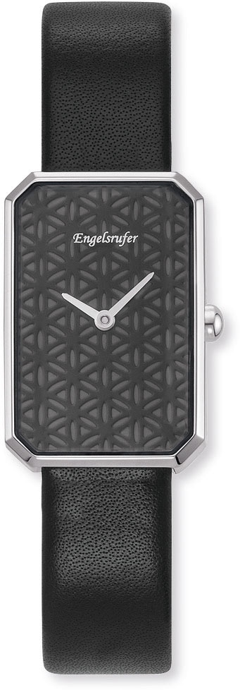 Engelsrufer Quarzuhr »Lebensblume« Armbanduhr, Damenuhr, Lederarmband, analog