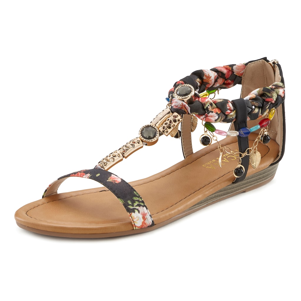 LASCANA Sandale, Sandalette, Sommerschuh im Festival-Look VEGAN