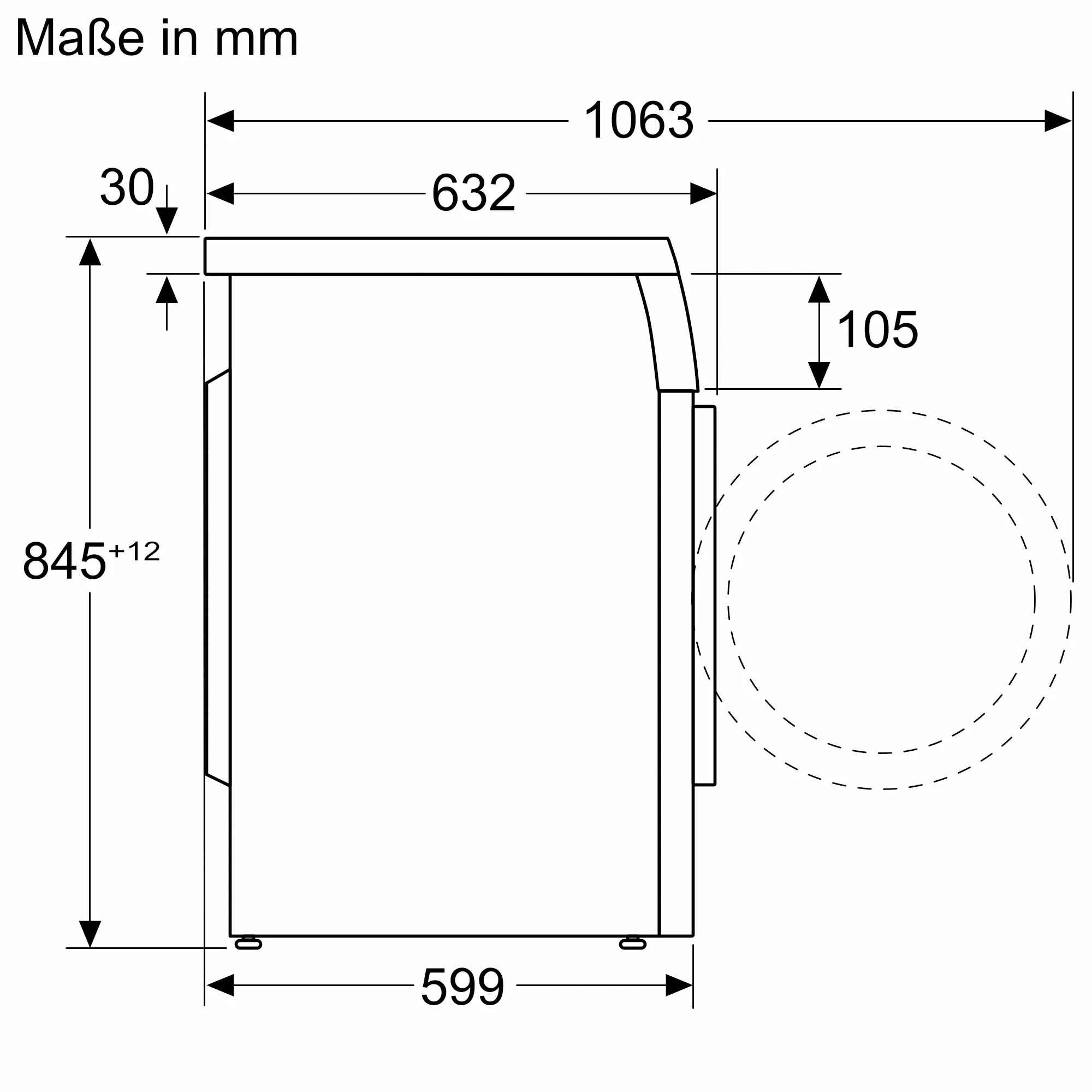 BOSCH Waschmaschine »WUU28T70«, 8 kg, 1400 U/min, unterbaufähig