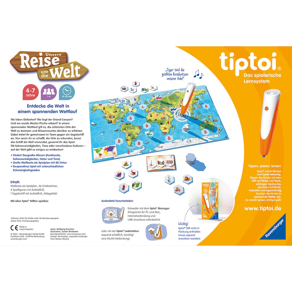 Ravensburger Spiel »tiptoi® Unsere Reise um die Welt«