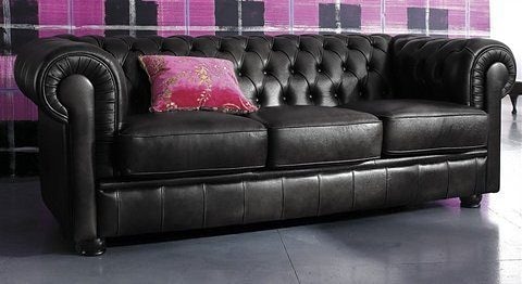 Max Winzer® Chesterfield-Sofa »Kent edel und bequem, tolle Detailverarbeitung, komfortable Armlehnen«, 3-Sitzer mit aufwendiger Knopfheftung, Breite 205 cm