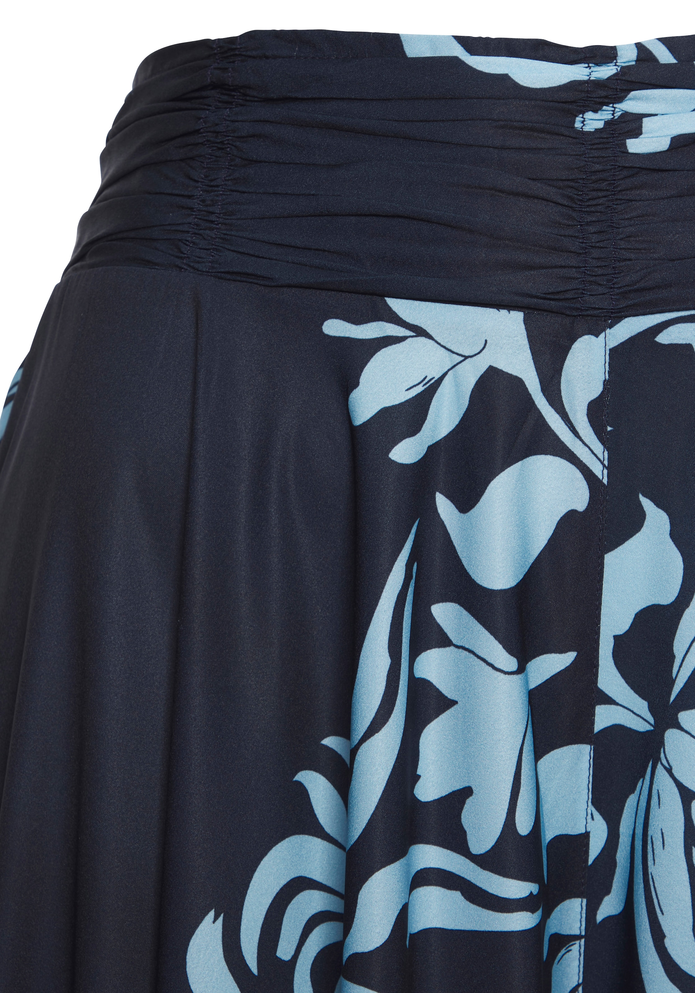 LASCANA Hosenrock mit Alloverdruck, Culotte, glatte bügelfreie Ware