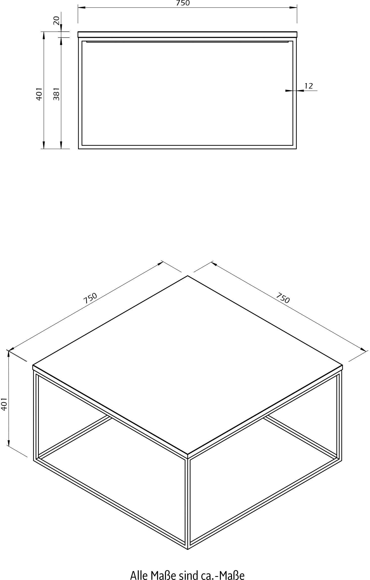 TemaHome Couchtisch »Gleam«, wahlweise aus Marmor oder Holz, Breite 75 cm