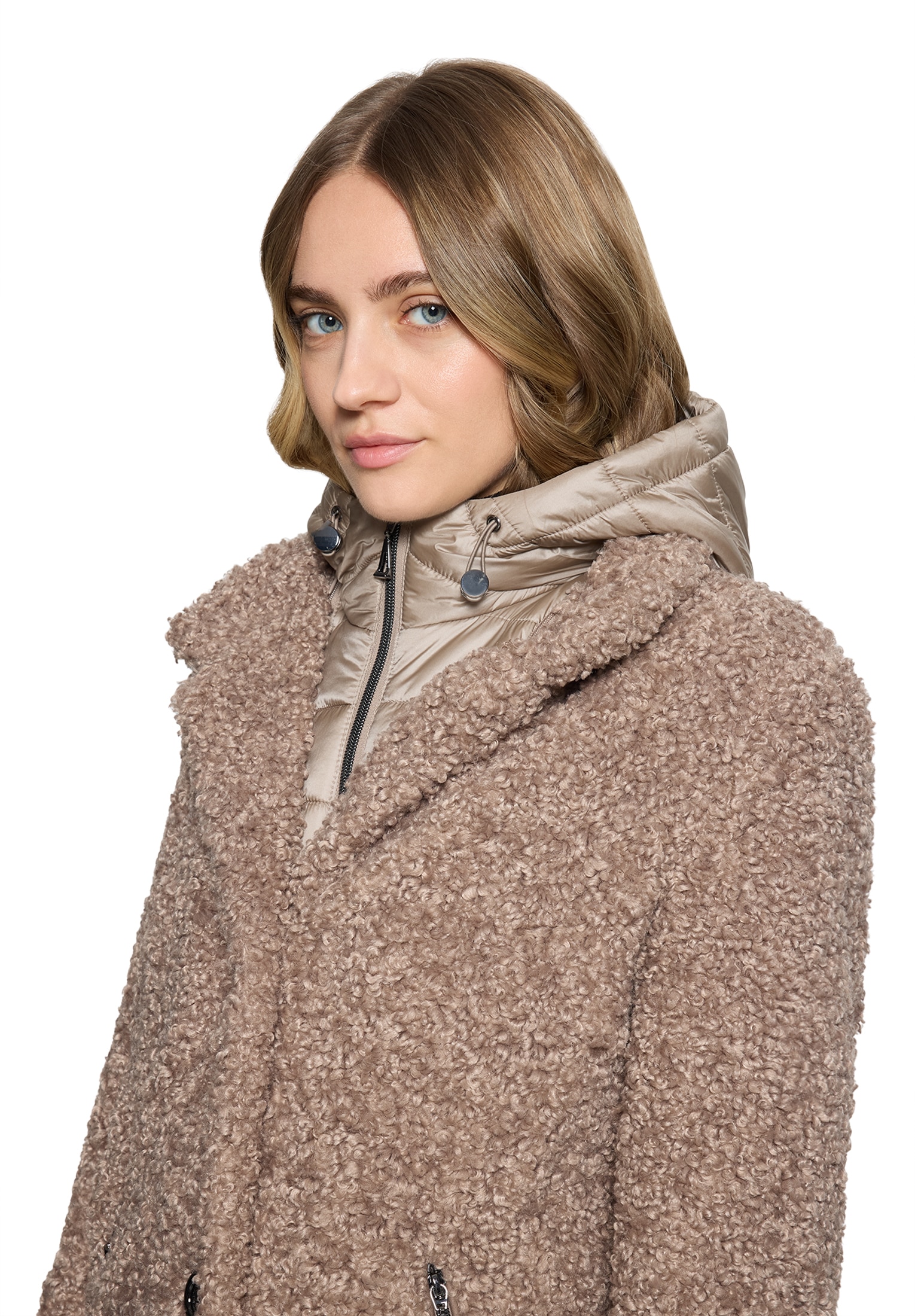 Amber & June Plüschjacke »Plüschjacke mit abnehmbarem Westenteil«