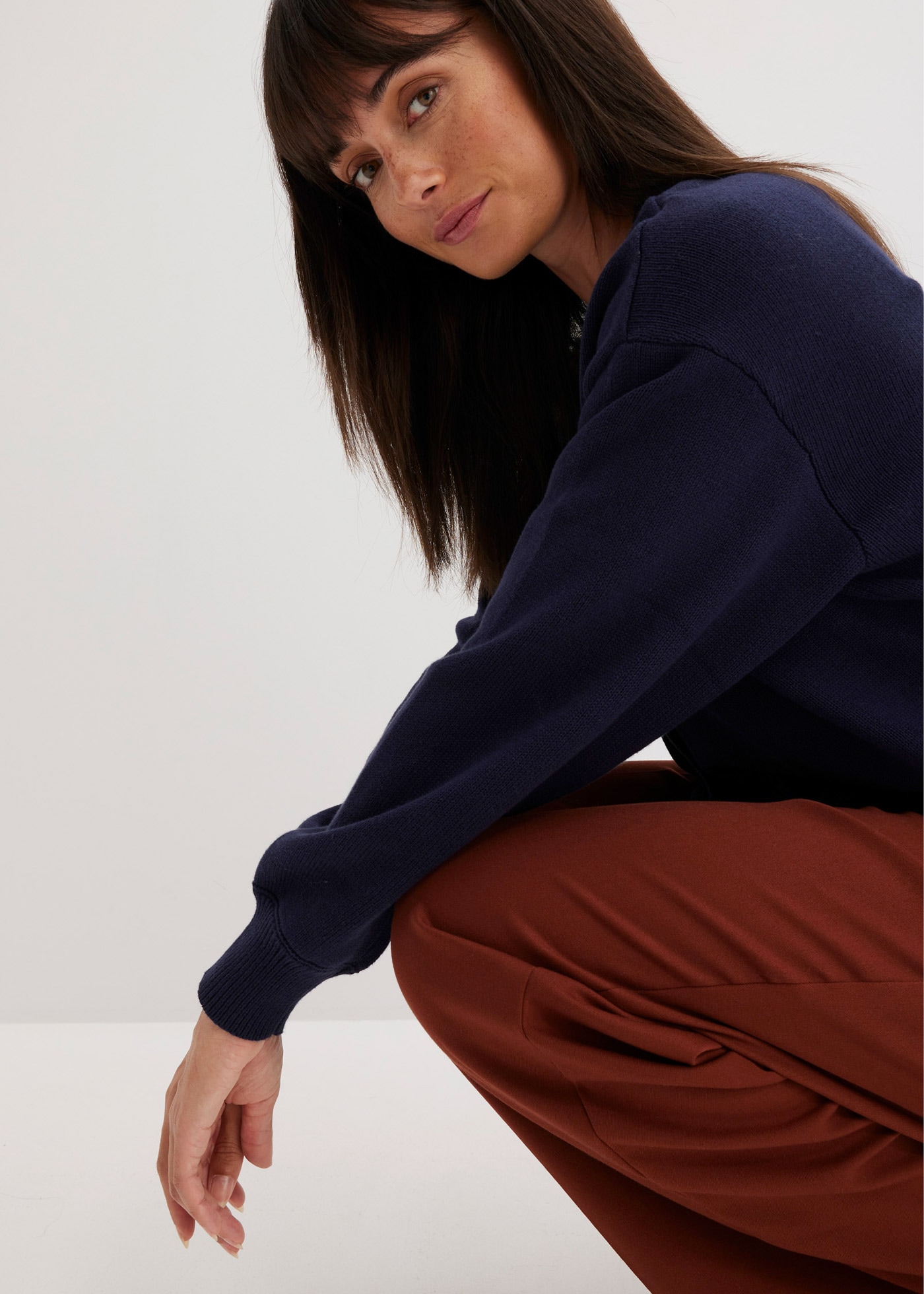 bonprix Strickjacke »Strickjacke aus reiner Baumwolle« Oversize Passform, mit Rippbündchen, aus Baumwolle, mit Knopfleiste