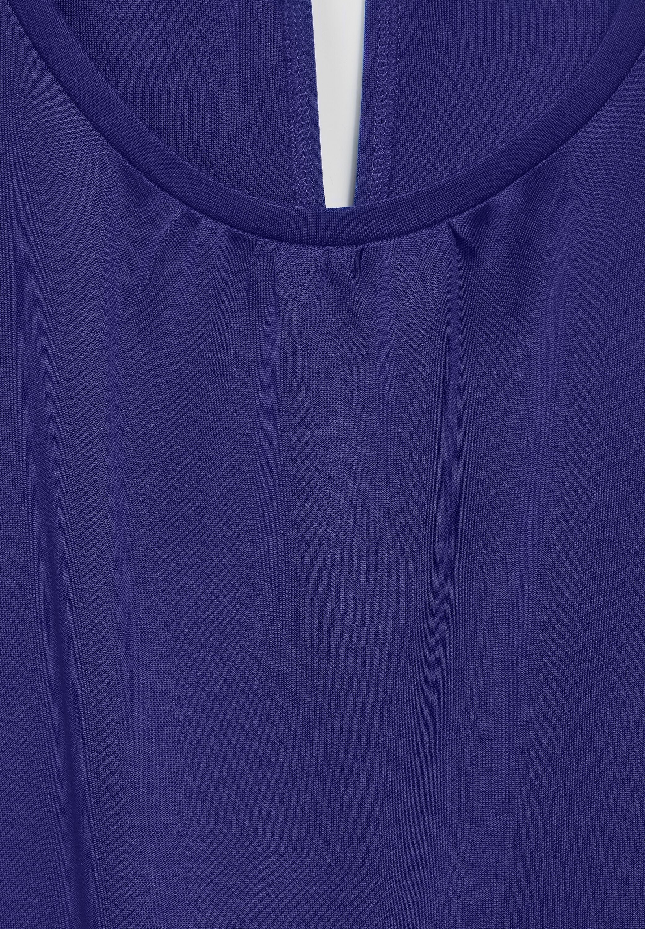 STREET ONE Shirttop, im Seidenlook und mit Knopf im Nacken