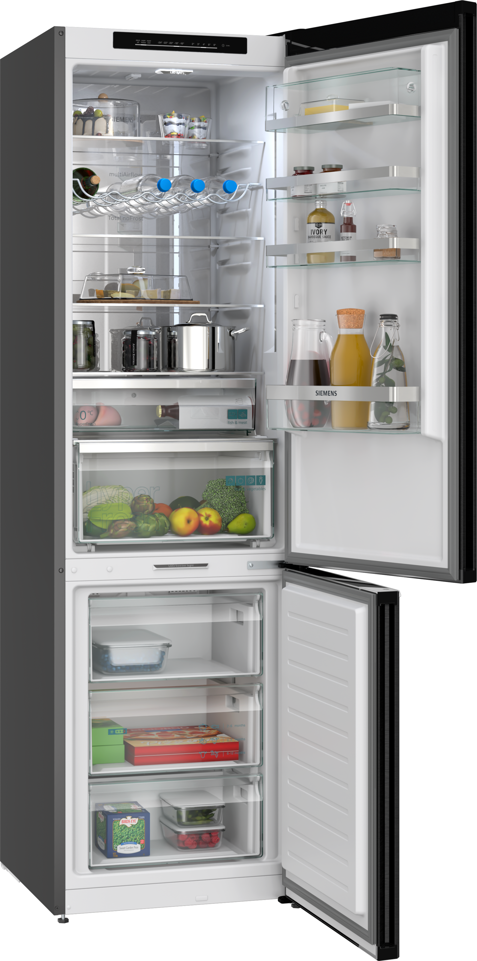 SIEMENS Kühl-/Gefrierkombination iQ500 »KG39NAXAG« 203 cm hoch 60 cm breit hyperFresh System für frisches Obst und Gemüse sowie Total noFrost