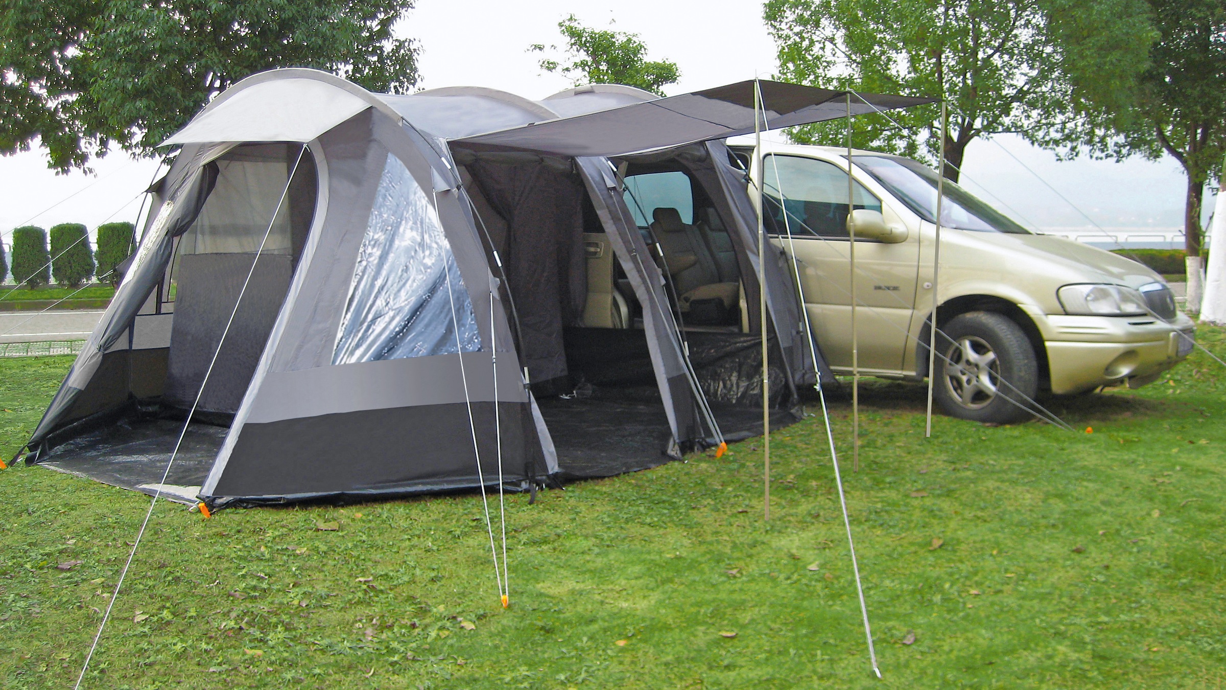 Explorer Buszelt »Riva Deluxe 2« 2 Personen herausnehmbare Schlafkabine in grau, Größe B/H/L: 315 cm x 205 cm x 345 cm