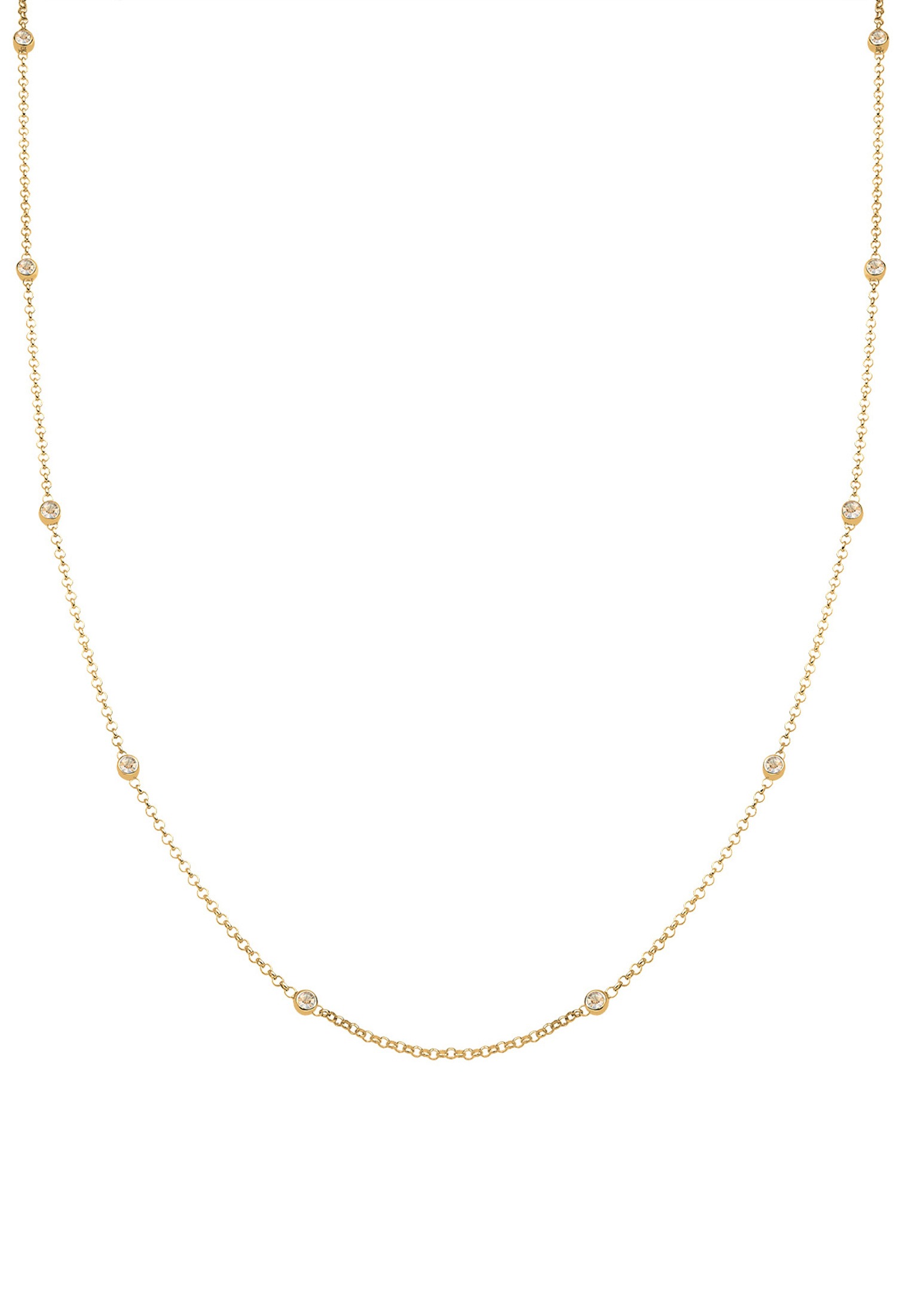 Elli Silberkette »Halskette Solitär Basic Kristalle 925 Silber«