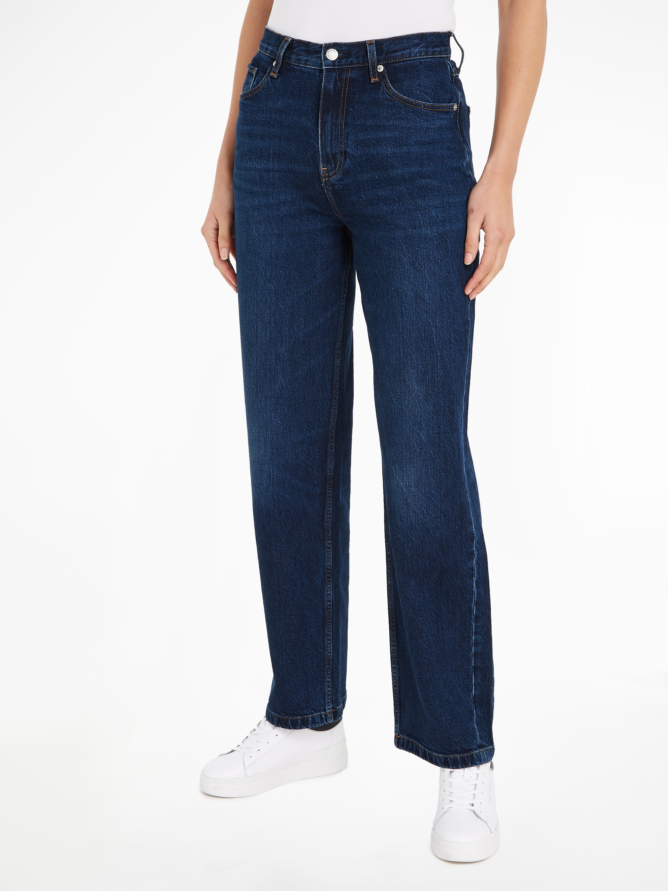 Straight-Jeans »RELAXED STRAIGHT HW PAM«, mit Tommy Hilfiger Logo-Badge