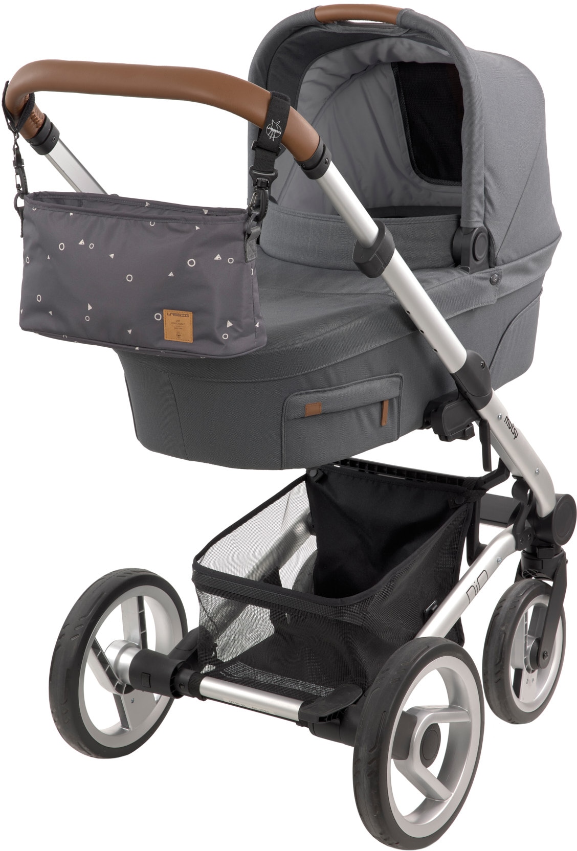 LÄSSIG Kinderwagen-Tasche »Casual, Buggy Organizer, Universe Anthracite«, für Kinderwagen oder Buggy; PETA-approved vegan