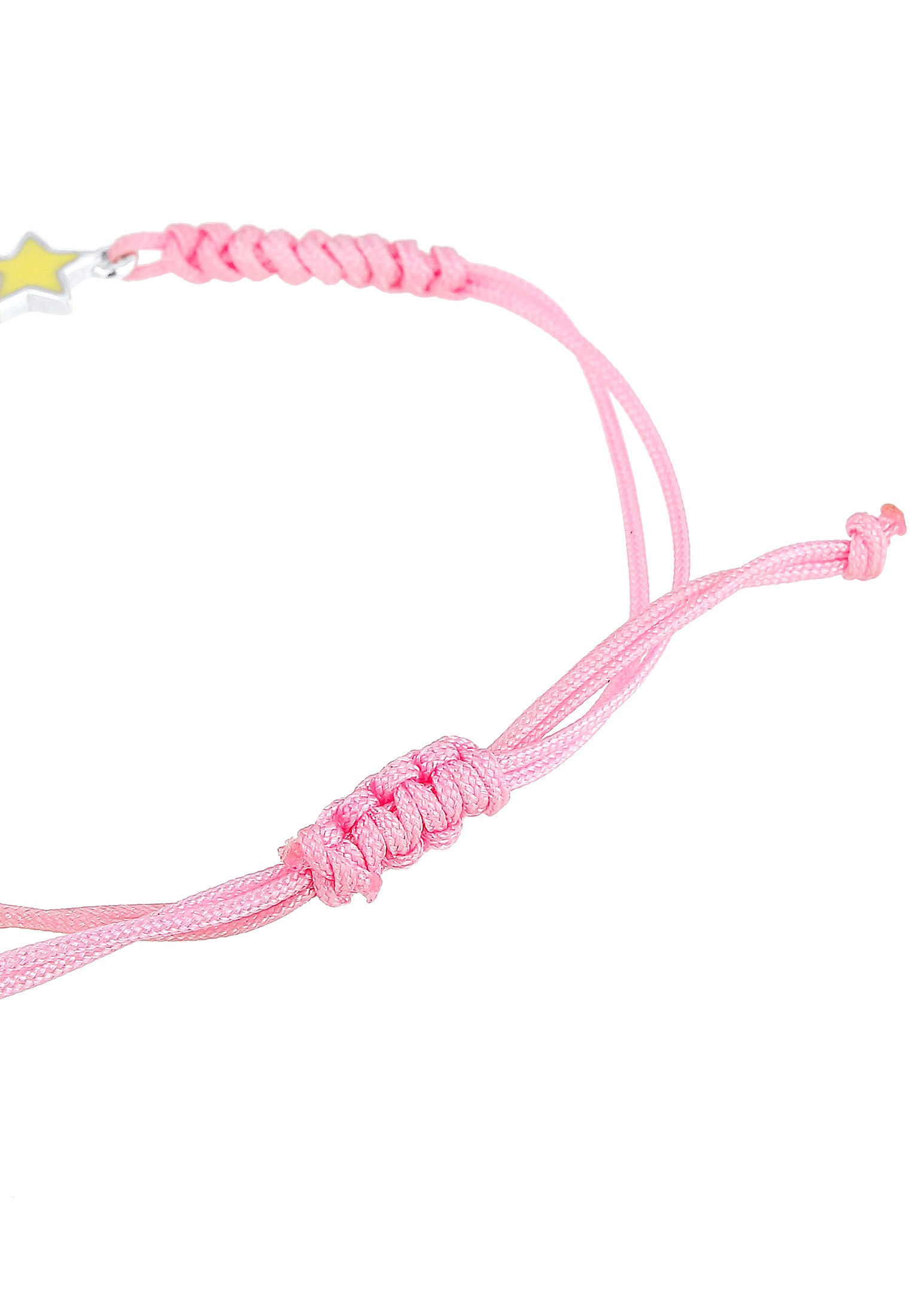 Elli Armkette »Armband Regenbogen Rosa Nylon 925 Sterling Silber«
