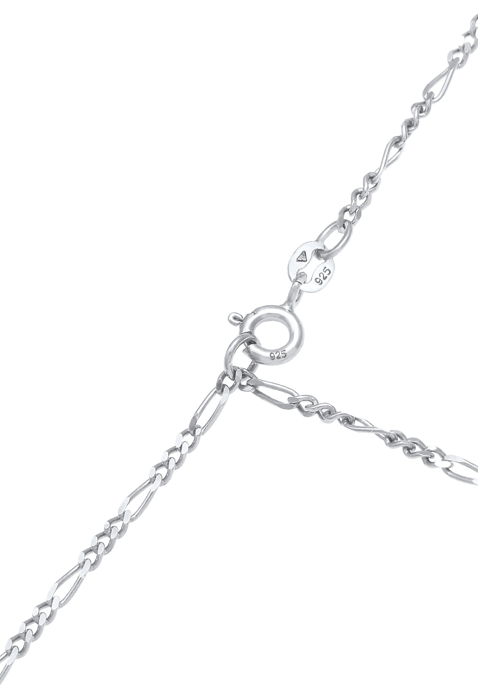 Elli Premium Y-Kette »Halskette Y-Kette Figaro Topas Rechteck 925 Silber«